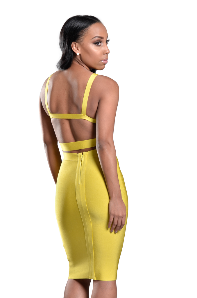 Gold bandage two piece best sale